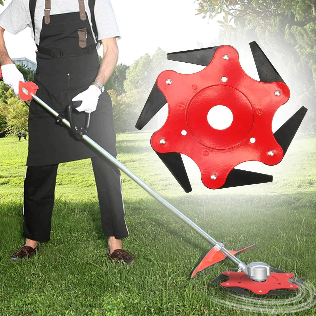 CABEZAL DE CORTE UNIVERSAL DE 6 CUCHILLAS PARA JARDINERÍA - SIXCUT™